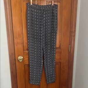 Talbots Medallion Pattern Drawstring Pants